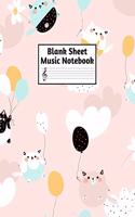 Blank Sheet Music Notebook: Easy Blank Staff Manuscript Book Large 8.5 X 11 Inches Musician Paper Wide 12 Staves Per Page for Piano, Flute, Violin, Guitar, Trumpet, Drums, Cell