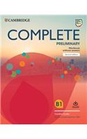 Complete Preliminary Workbook without Answers with Audio Download: For the Revised Exam from 2020