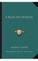 A Basis Of Opinion