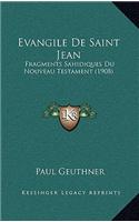 Evangile De Saint Jean
