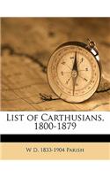 List of Carthusians, 1800-1879