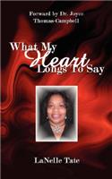 What My Heart Longs To Say: (English)
