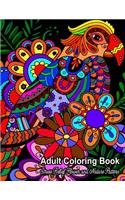 Adult Coloring Book: Stress Relief Flower and Nature Pattern