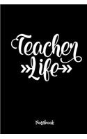 Teacher Life Journal Black Cover