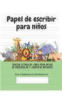 Papel de escribir para niños