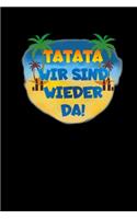 Tatata Wir Sind Wieder Da: Notizbuch A5 Spaß Sprüche Alkohol Saufen Partyplaner Kariert