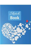 Sketchbook: Large Notebook for Girls. Perfect for Drawing, Doodling or Sketching: 110 Pages, 8.5" x 11" ( Blank Paper Drawing and Write Journal )