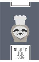 Notebook for Foods