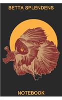 Betta Splendens Notebook: Dieses Notizbuch / Skizzenbuch gefällt jedem Fan von Siamesischen Kampffischen / Betta Splendens 6x9 in (ca A5) 110 gepunktete Seiten Tolles Geschen