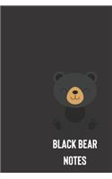 black bear notes: small lined Woodland Animals Notebook / Travel Journal to write in (6'' x 9'') 120 pages