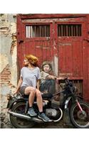 Blank Guitar Tab Paper Motorcycle Brick Wall Graffiti 8.5 x 11 200 Pages