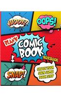 Blank Comic Book Notebook Create Your Own Comic Book Strip