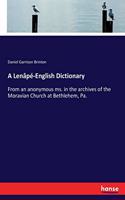 A Lenâpé-English Dictionary