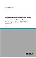 Intergenerationale Solidarität in Bezug auf Unterstützungsleistungen