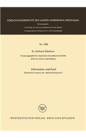 Information und Kauf: Empirische Analyse der »Markttransparenz«(1358 Forschungsberichte des Landes Nordrhein-Westfalen)