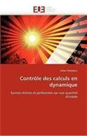 Contr�le Des Calculs En Dynamique