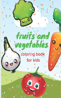 fruits and vegetables coloring book for kids