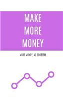 Make More Money: More Money, No Problem (Motivational Notebook, Journal, Diary, 110 Pages, Graph, 6x9, Purple)