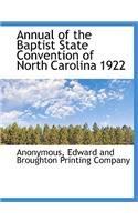 Annual of the Baptist State Convention of North Carolina 1922