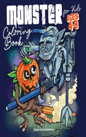 Monster Coloring Book for Kids ages 4-8