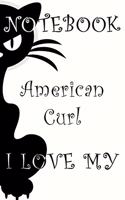 American Curl Cat Notebook: Simple Black and White Notebook, Decorative Journal for American Curl Cat Lover: Notebook /Journal Gift, Decorative Pages,100 pages, 6x9, Soft cover