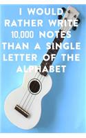 I would rather write 10,000 no single letter of the alphabet: Lined Notebook / Journal Gift, 100 Pages, 6x9, Soft Cover, Matte Finish Inspirational Quotes Journal, Notebook, Diary, Composition Book