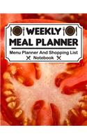 Weekly Meal Planner - Menu Planner And Shopping List Notebook