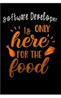 Software Developer is only here for the food: Lined Notebook / Diary / Journal To Write In 6"x9" for Thanksgiving. be Grateful Thankful Blessed this fall and get the pumpkin & Turkey ready.