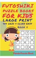 Futoshiki Puzzle Books For kids - Large Print 4 x 4 Grid - 4 clues - Easy - Book 5