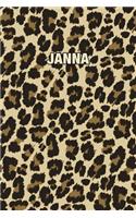 Janna: Personalized Notebook - Leopard Print (Animal Pattern). Blank College Ruled (Lined) Journal for Notes, Journaling, Diary Writing. Wildlife Theme Des