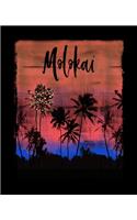 Molokai: Hawaiian Christmas Notebook With Lined College Ruled Paper For Taking Notes. Stylish Tropical Travel Journal Diary 7.5 x 9.25 Inch Soft Cover. For H