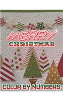 Merry Christmas Color By Numbers: a beautiful colouring book with Christmas designs on a black background, for gloriously vivid colours