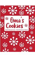 Oma's Cookies Blank Recipe Book Red Christmas Edition