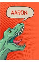 Aaron: Personalized Dino Isometric Dot Paper Notebook 120 Pages 6x9