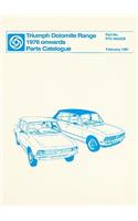 Triumph Dolomite Range 1976 on Parts Catalogue