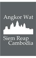 Angkor Wat in Siem Reap Cambodia - Lined Notebook with Slate Grey Cover: 101 Pages, Medium Ruled, 6 x 9 Journal, Soft Cover