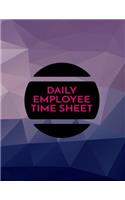 Daily Employee Time Sheet