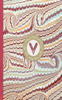 Bullet Journal - V Monogram: 8.5"x 11" Dot Grid 150 pages Paperback(Dot Grid Bullet Journal - Bujo for Beginners)