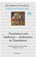 Translation and Authority / Authorities in Translation