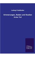 Erinnerungen, Reden Und Studien