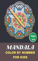 Mandala Color By Number For Kids Ages 4-8