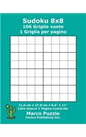 Sudoku 8x8 - 106 Griglie vuote