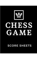 Chess Game Score Sheets