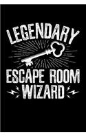 Legendary Escape Room Wizard: A Lined Notebook for Escape Room Players