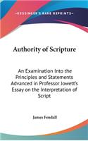 Authority of Scripture