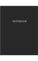 Notebook: Unlined Notebook - Blank Notebook - Journal Notebook - Composition Notebook - Black - 100 pages - 8.5x11 inches