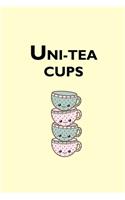 Uni-tea Cups: 108 lined pages, 6 x 9 notebook/journal/diary