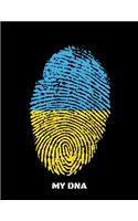 My DNA: Diary For Dreamers, Notebook To Record Dreams, Guided Dream Journal Log Book For Ukraine Lovers, Ukrainians And People With Ukrainian Roots (8.5 x 1