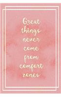 Great Things Never Come From Comfort Zones