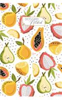 Dot grid Notebook: Dotted Paper Journal -Tropical Fruits Notebook for Budget & Habit Tracking, Graphing Pad, Bullet Journaling, Math & Science Book & More